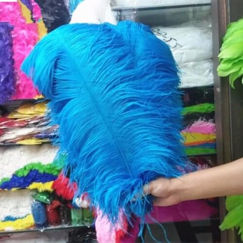 Wholesale Lake Blue Ostrich Feathers 15-75CM 6-30Inch DIY Carnival Decor Party Wedding Decorations Natural Ostrich Feather plume
