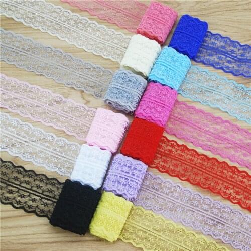 Polyester Lace 45mm Fabric Sewing Seam Cloth Accessories Country Wedding Dress Decoration Ribbon Craft Supplies 300yards l133-2
