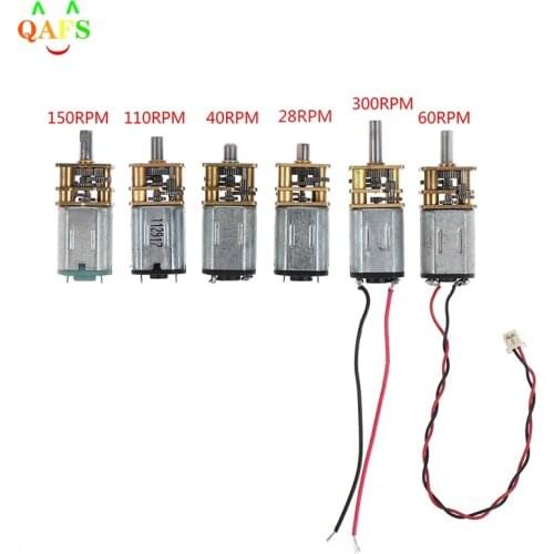 Micro N20 Gear Motor Slow Speed Metal Gearbox Reducer Electric Motor DIY Toy 40/60/28/150/300/110 RPM