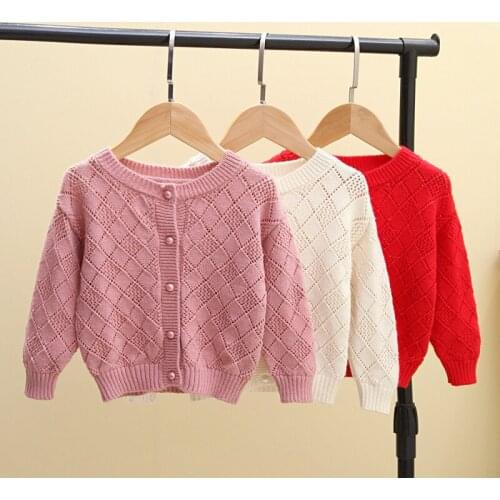 Girl Sweater Kids Baby Outwear Tops 2021 Beautiful Thicken Warm Winter Autumn Long Sleeve Knitting Cardigan Children Clothing