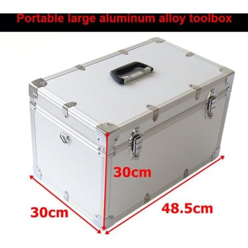 Portable large aluminum case toolbox equipment instrument box photographic equipment aircraft model aluminum tool display box