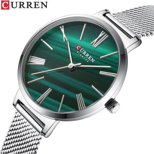 2020 New CURREN Top Brand Luxury Woman Watch with Stainless Steel Fashion Casual Simple Quartz Wristwatch Gift Relogio Feminino