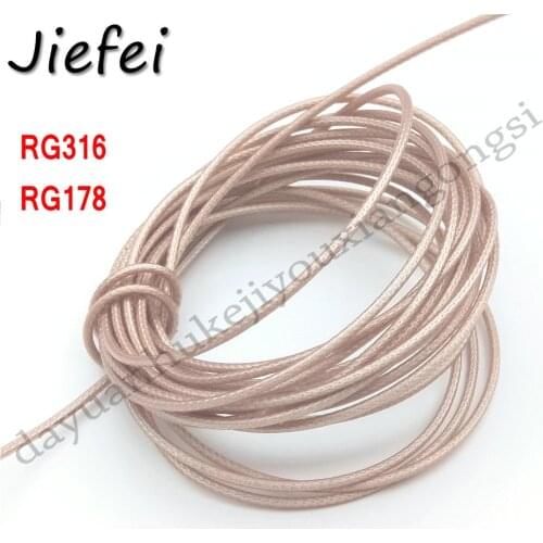 10-100M RG178 / RG316 Coax Coaxial Cable Lead Low Loss RF Adapter Cord 50 Ohm RG178 / RG316 Extension Jumper Cable
