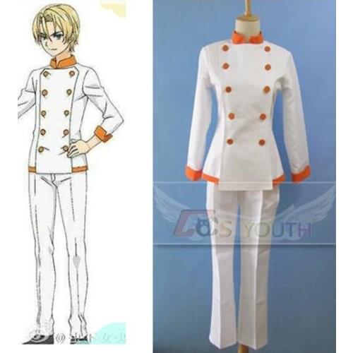 2016 Anime Shokugeki no Soma Takumi Aldini Cosplay Costume Chef Uniforms Coat+Pant
