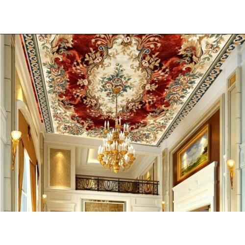 3D Ceiling Euporean pattern Custom wallpaper 3d modern wallpaper for walls Living room bedroom Ceiling 3D wall mural
