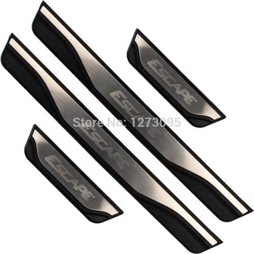 For Ford Escape 2013-2019 2020 Stainless Door Sill Scuff Plate Protectors Trim Kick Guard Pedal Step Cover Car Styling Accessory