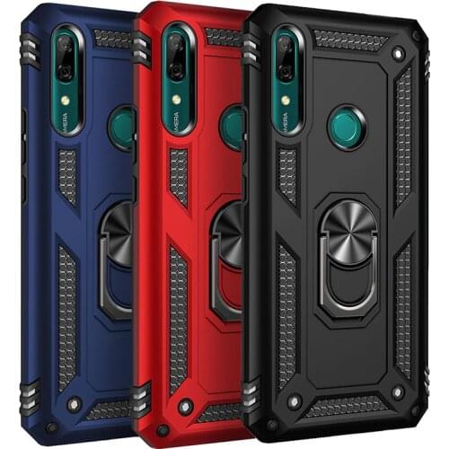 Armor Soft Shockproof Ring holder Case For Huawei Y9 Y5 2019 Y6 Y7 P30 Pro P20 P40 Honor 10 Lite 8A 8S 9X 20S Mate 20 P Smart Z