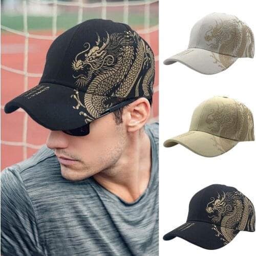 Chinese Style Baseball Cap Men Women Character Dragon Print Hip Hop Caps Unisex Outdoor Casual Snapback Sun Hats