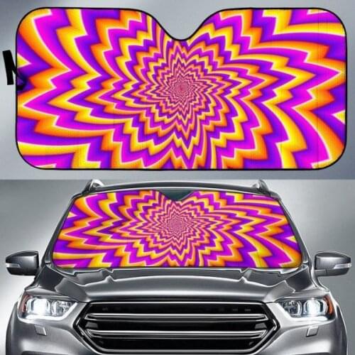 Optical Illusion Vertigo Design UV Protect Windshield Sun Shades Car Interior Accessories Car Windshield Foldable SunShade Cover