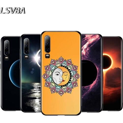 Fantasy Universe Stars Eclipse Moom For Huawei P40 P30 P20 P10 P9 P8 Lite E 5G 2017 2019 Pro Plus Black Phone Case