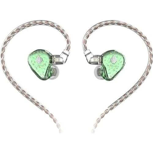 Hidizs Mermaid MS2 1BA+1DD Hybrid Dual Drivers HiFi In-Ear Earphones with 10.2mm Dynamic Driver, Resin Shell, Detachable 0.78mm