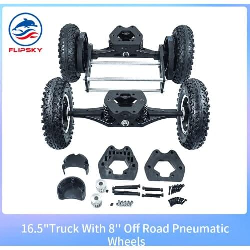16.5"Truck With 8'' Pneumatic Wheels All Terrain Mountain and Two Belt for DIY Board /Sakteboard