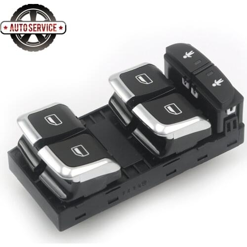 For Audi Q3 A6 S6 Avant Quattro A7 Sportback RS6 RS7 RSQ3 4G0 959 851 5PR 4G0959851 Chrome Electric Master Window Lifter Switch