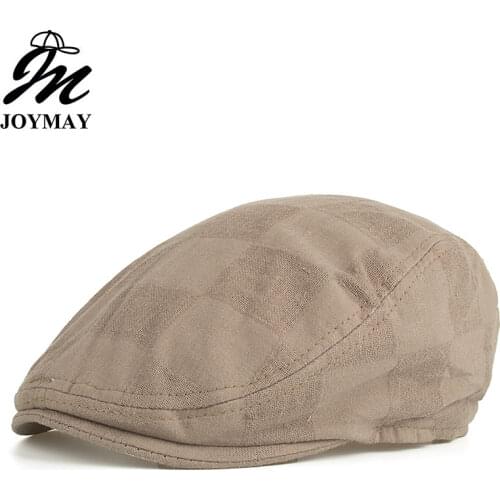 JOYMAY New Arrival Spring summer Autumn wearing Newsboy cap Unisex Thin material Grid Casual Peaked Cap Casquette Cap Y054