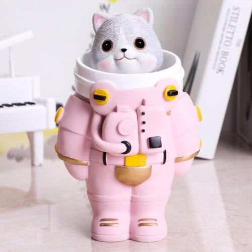 Creative Space Meow Coin Bank Boy Girl Resin Piggy Bank Money Pot