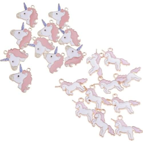 MagiDeal 20Pcs Lovely Unicorn Charms Pendant Findings Jewelry Making Crafts