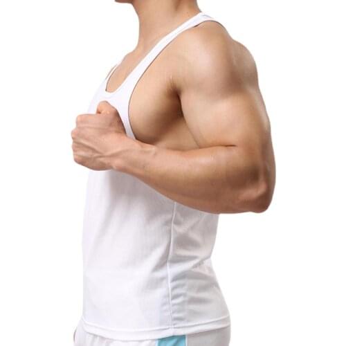 Mens Tank Top Breathable Cotton Men Guys Fitness Bodybuilding Gym Muscle Singlet Sleeveless Shirt Brand Men Undershirt Boy Vest