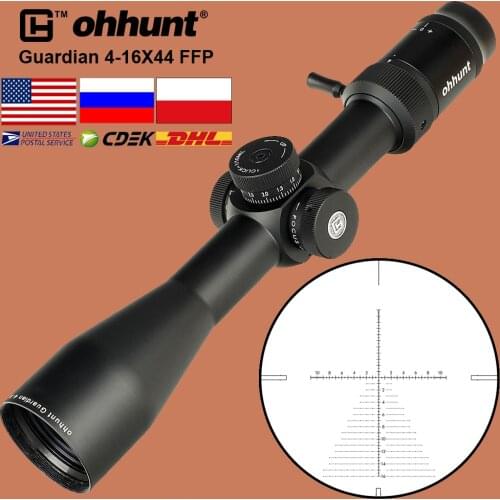 Ohhunt Guardian 4-16X44 FFP Hunting Riflescope Glass Etched Reticle Optical Sight with Side Parallax Turret Tactical Rifle Scope