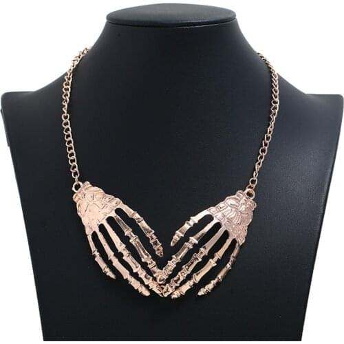 Alloy ghost claw Necklace European and American personalized Halloween Necklace Collarbone chains for men and women