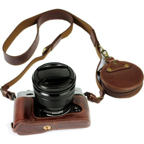 Portable PU Leather Case Camera Bag for Fujifilm XT10 X-T20 XT20 X-T30 XT30 bottom protective Cover shell with Battery Opening
