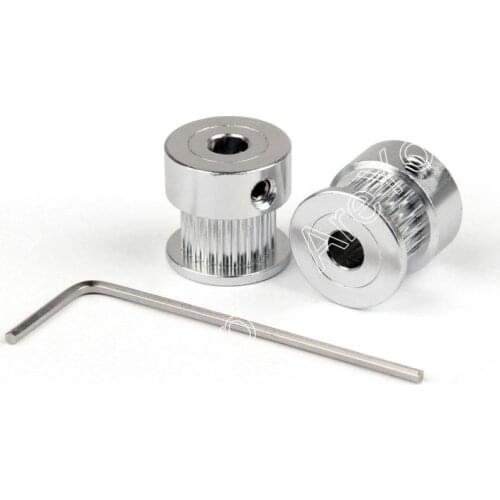 Areyourshop Sale 20Pcs GT2 20T 5mm Bore Aluminum Timing Belt Pulley For 3D Printer Parts Printer Parts