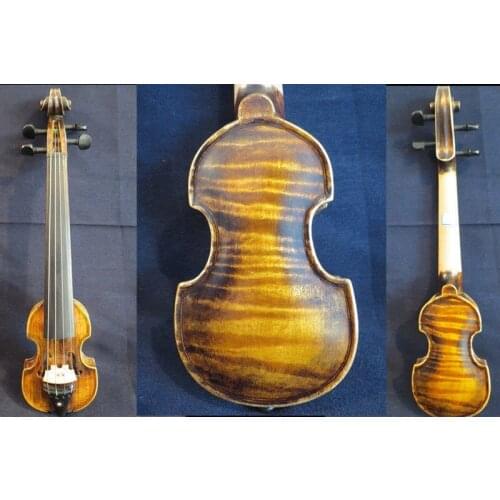 Rare special and nice tiny pocket violin small violin body 5 3/4" #11773