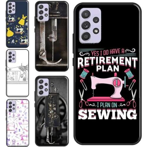 Sewing Machine Silicone Soft Case For Samsung A52 A12 A72 A32 A02 A41 A51 A71 A40 A50 A70 A20e A21S Coque