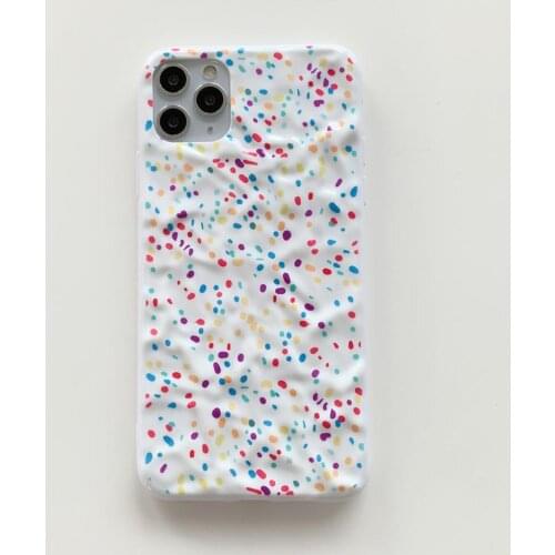 Cute Shockproof 3D Shell Colorful Graffiti Phone Case for iPhone 11 12 Pro XS MAX XR X 7 8 Plus SE 2020 Soft Silicone Back Cover