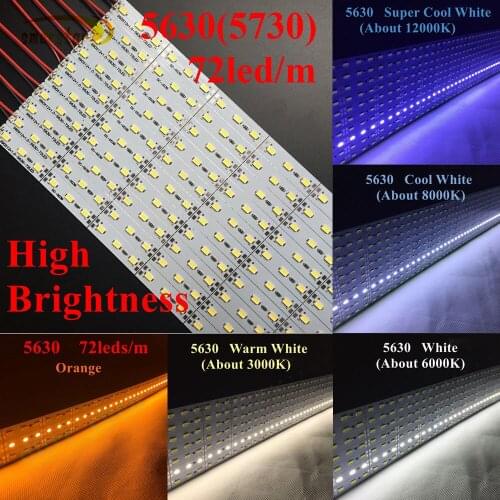 Smarstar High brightness DC 12 V 0.5 m 5630 Led Bar Light Hard LED Strip Lighting 50 cm 36leds 10Watts Led Energy Saving Lamp