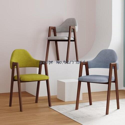 Room study chair backrest bedroom home simple modern makeup stool desk fabric restaurant dining table
