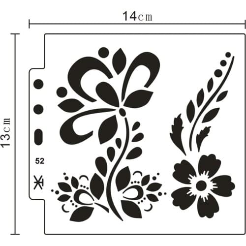 13x14cm Flower Bud Scrapbook Stencils Spray Plastic Mold Shield DIY Cake Hollow Embellishment Printing Lace Ruler Valentine