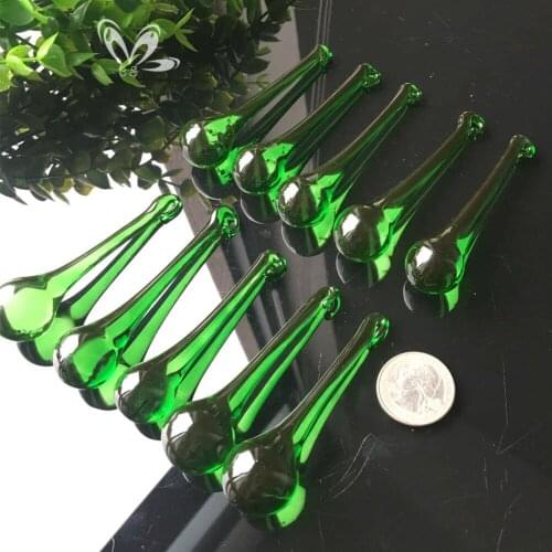 5 PCS Drop Crysatl Chandelier Green Crystal Pendant Lamp Part Decor Suncatcher Home Decoration Living Room Lighting Accessories