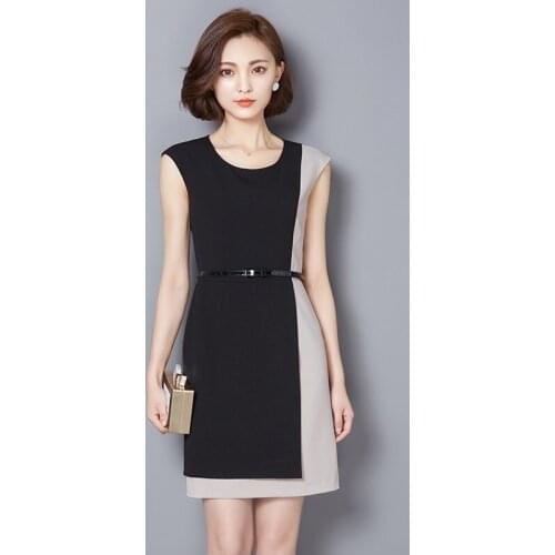 Office Dresses Ladies 2019 Summer Autumn Women Sleeveless Slim Sexy Dress Midi Elegant Packaged Hip Fashion Vestido Mujer DD2007