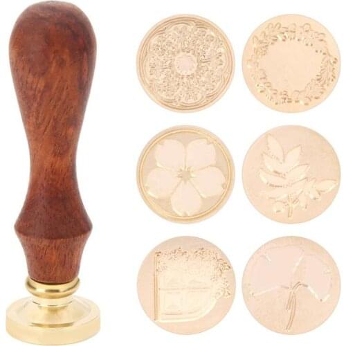 1Pc Antique Plants Metal Sealing Wax Seal Stamp for DIY Wedding Invitations Decor Ancient Wax Stamp Craft Handle Wax Seal Stamp