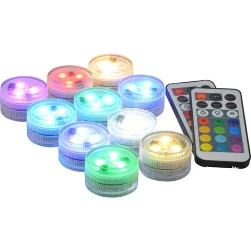 10pcs Submersible Wedding Centerpieces Lights Waterproof Vase Pond Pool Home Decor EFX LED Lights for Christmas Halloween Party