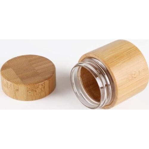 30/50g bamboo container Plastic wood Cream Jar, cream jars cosmetic packaging Empty bamboo plastic Cosmetic jar with lid F106