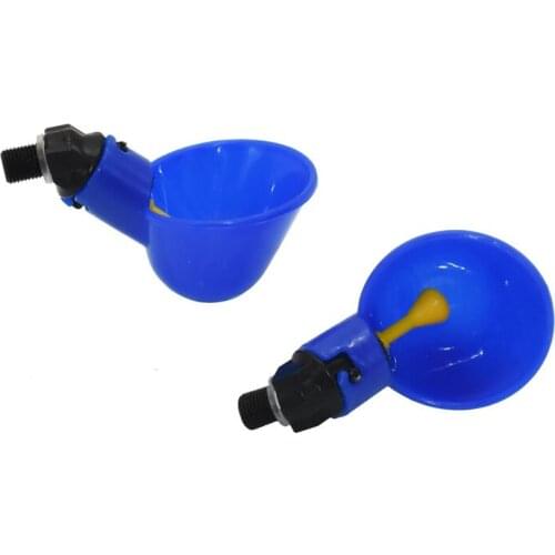 50 pcs blue Automatic Drinking Cups Chicken Waterer Quail Nipple Drinker Thread Drinker Water Bowl Poultry supplies