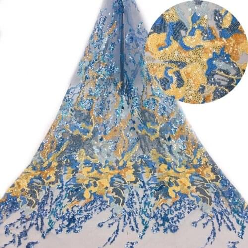 African lace fabric beaded french lace fabric SYJ-2186849 tulle lace bridal wedding/party