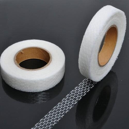 50m Reticularis Fusible Interlining Hot Melt Double-sided Tape with Release Paper Iron On Sewing Patchwork Fabric Material