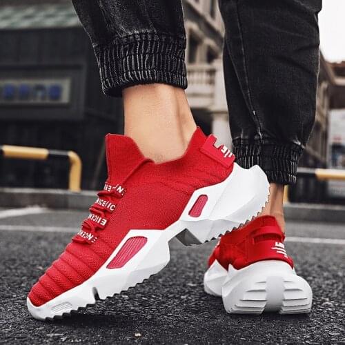 Spring summer Breathable Men Sports Sneakers Autumn Lace Up Walking Jogging Athletic Footwear men Running Shoes big size 47