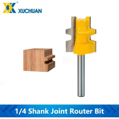 Tenon Cutter Wood Router Bit 1/4 Shank Lock Miter Router Bit For Woodworking Tool Tungsten Carbide Cutter Joint Router Bits