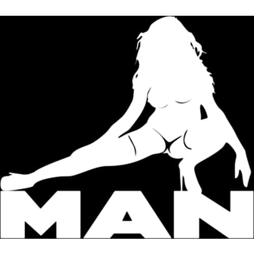 Creative MAN Girl Sexy Funny Car Sticker Vinyl Decal Silver/black for Motorcycles Auto Car Stickers Styling,17cm*15cm
