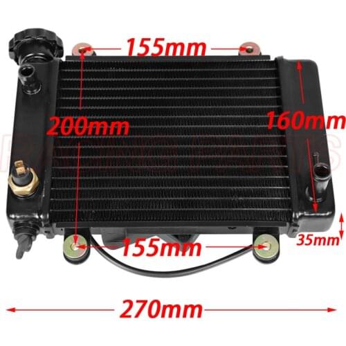 Water cooling engine cooler Radiator cooling 12v fan for motorcycle 200cc 250CC moto Quad 4x4 ATV UTV parts