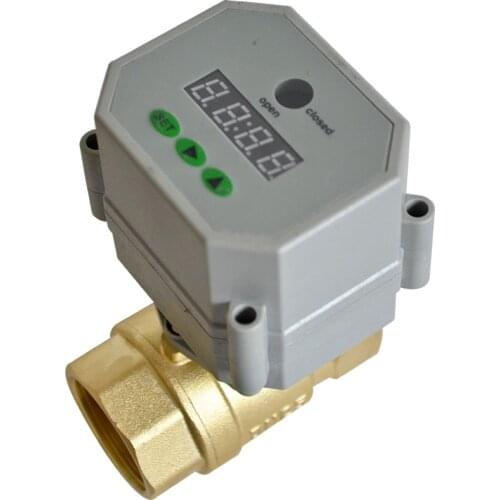 1/4''-1 1/4'' 2-Way Real-Time Clock Motorized Brass Balll Valve 110-230VAC 9-24VAC/DC Timer Flush Valve Backup Data For Fail