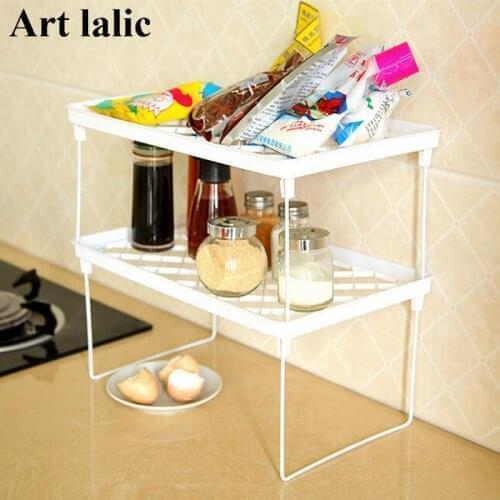 Small Size Multi Layer Shelf Snap Type Plastic Foldable Storage Racks Kitchen Shelving Holders Multi Use Organizer Organizador