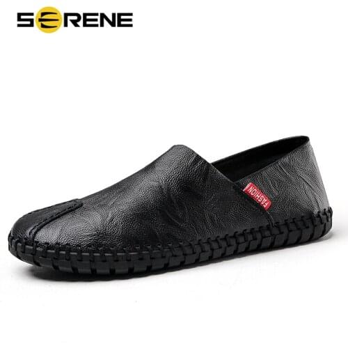 2019 Spring New Men Fashion Split Leather Shoes Moccasins For Slip On Handmade Plus Size Driving Comfortable Loafers