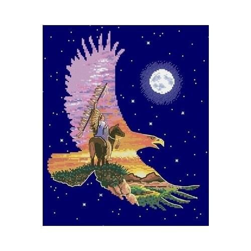 Dim-00247 Eagle Spirit-14CT Counted Cross Stitch 11CT 14CT 18CT DIY Chinese Cross Stitch Kits Embroidery Needlework Sets