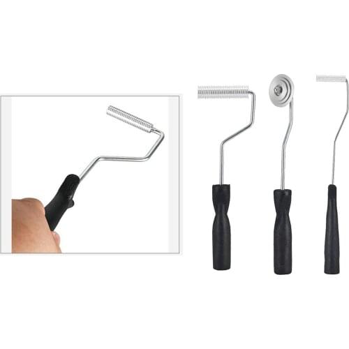 Fiberglass Roller Tools Kit, 3Pcs Fiberglass Resin Laminating Roller Kit, Bubble Paddle Tool for Bathtub, Shower, Boat Repair