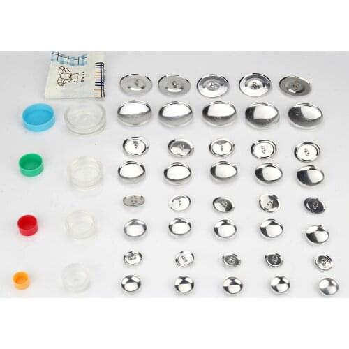 DIY Bag Cloth Buckle Kits Press Button Cloth Base Semi-finished Products with 1 Set Tools AUG889