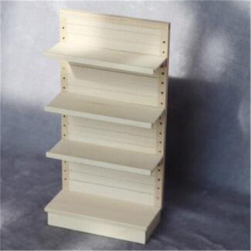 1pc Wooden 1:12 Scale Dollhouse Miniature Supermarket Shelves for Food Drink Display Furniture 8.1*4.1*16.1cm